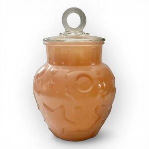 Vintage Hazel Atlas Glass Gingerbread Man Cookie Jar Biscuit Jar Canister